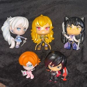 Jazwares RWBY Anime Character Set of 5 Vinyl Figures